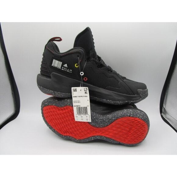 Adidas Dame 7 Extply Low Basketball Shoe Black & Red Men's 7 Damian Lillard - Picture 6 of 6